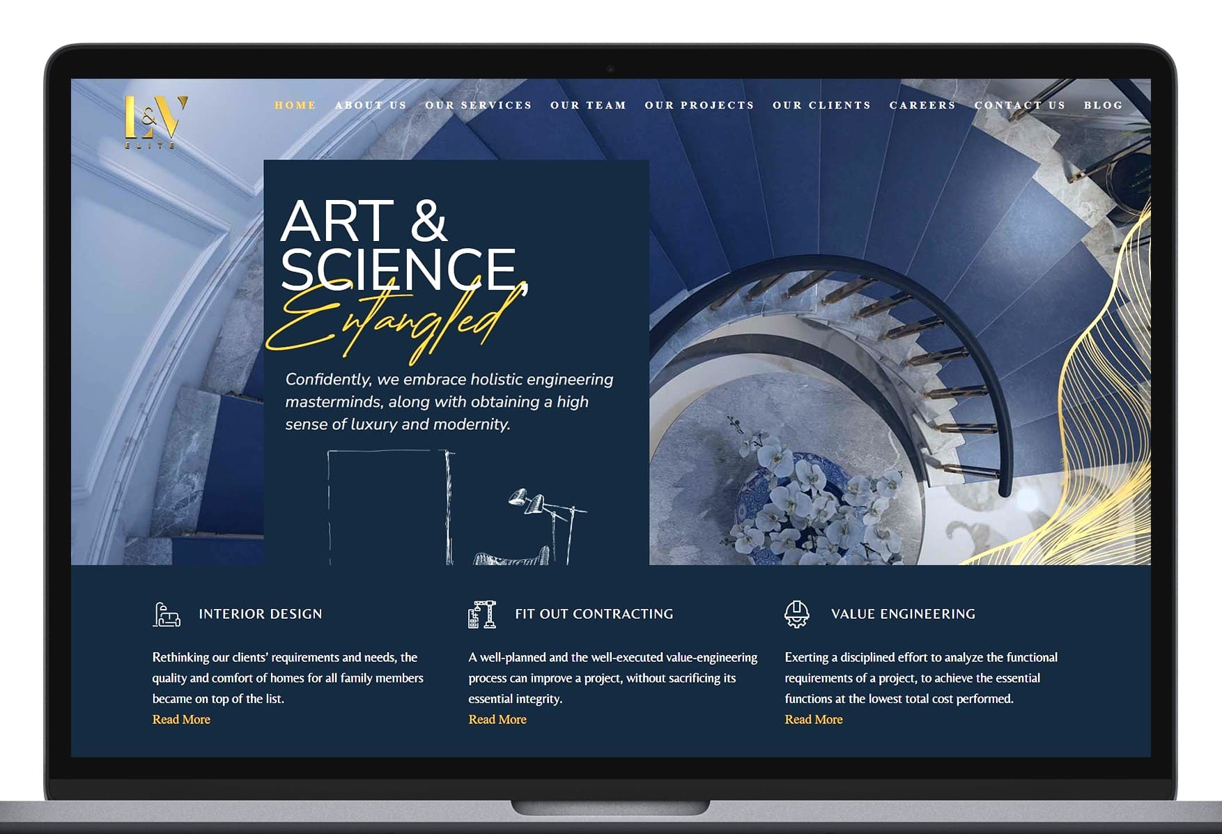 Website UI Design | L&V Elite | Cairo, Africa