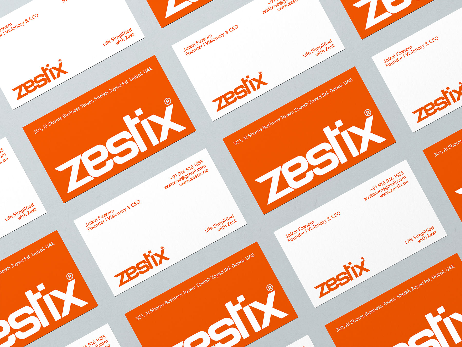 Business Card Design | Zestix Electronics | Dubai, UAE