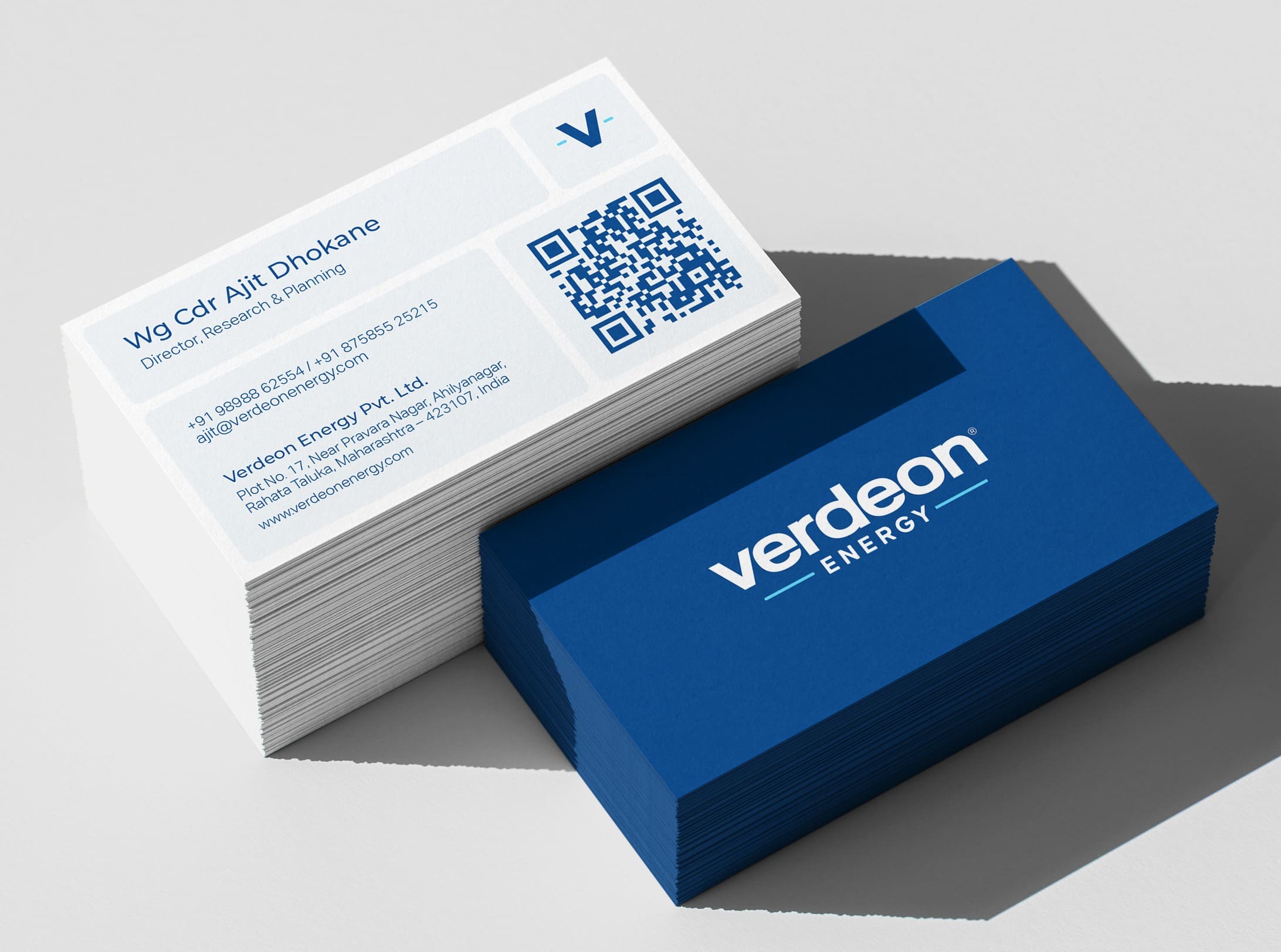Visiting Card Design | Verdeon Energy | Pune, India