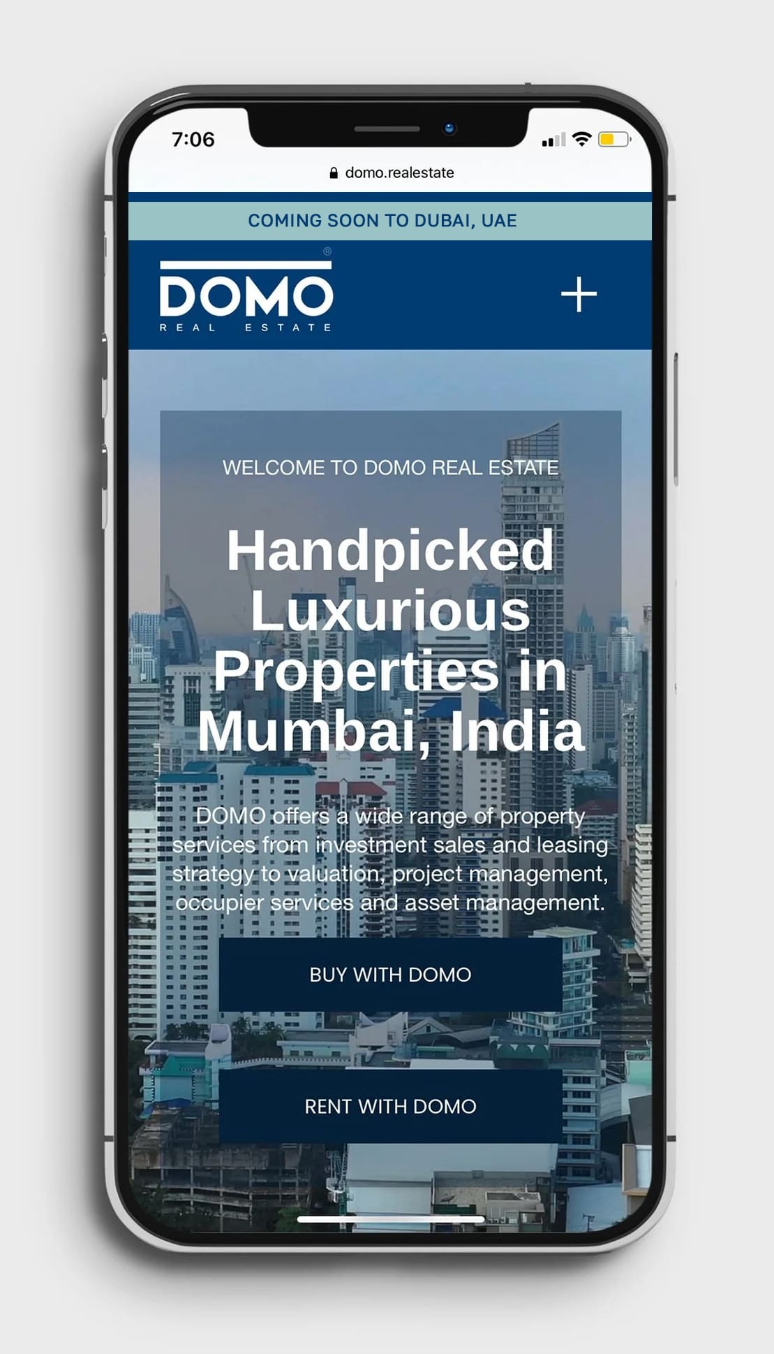 Website Design & Development | Domo Real Estate | Mumbai, India | Dubai, UAE