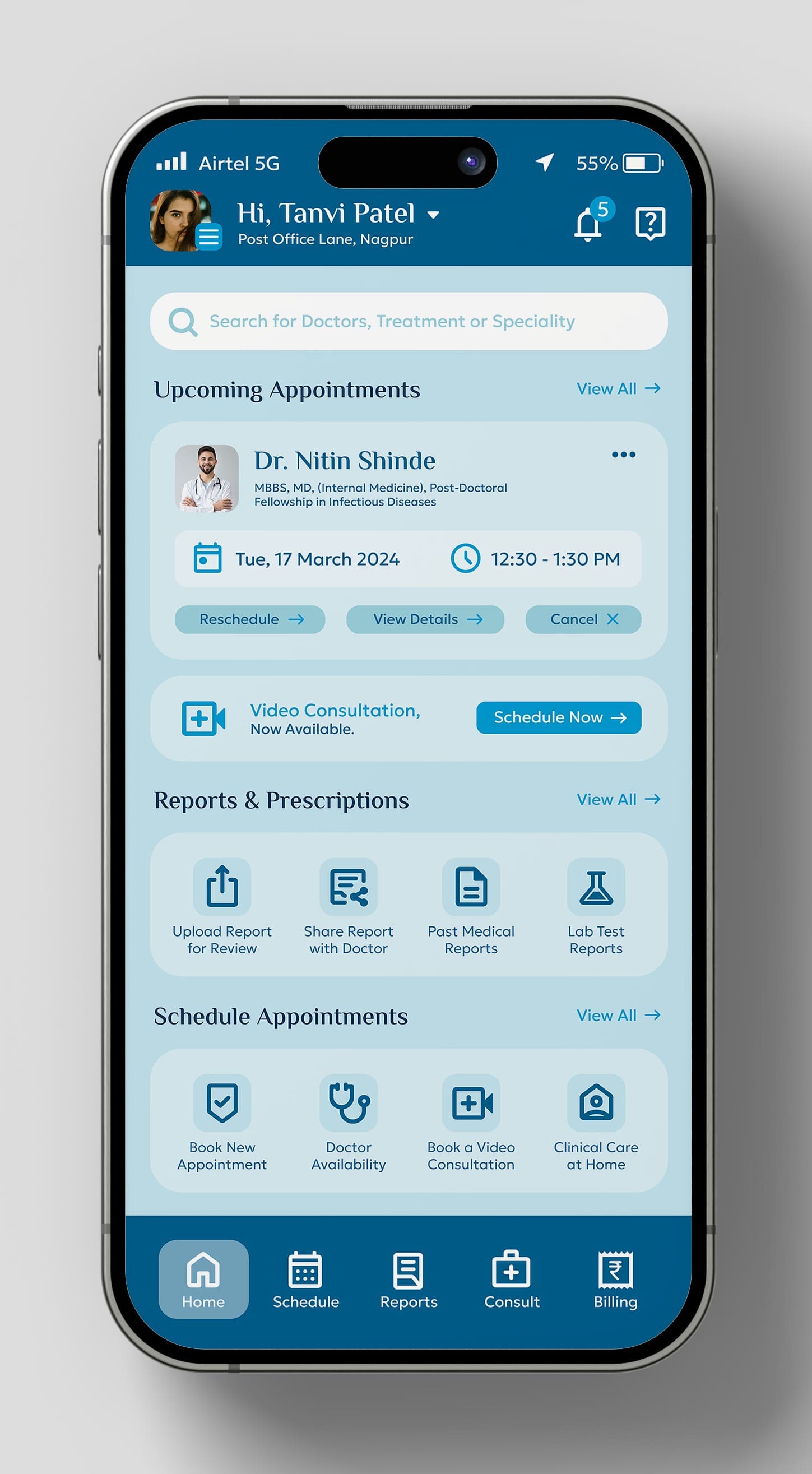 Mobile App UX/UI Design | Stellar Health | Nagpur, India