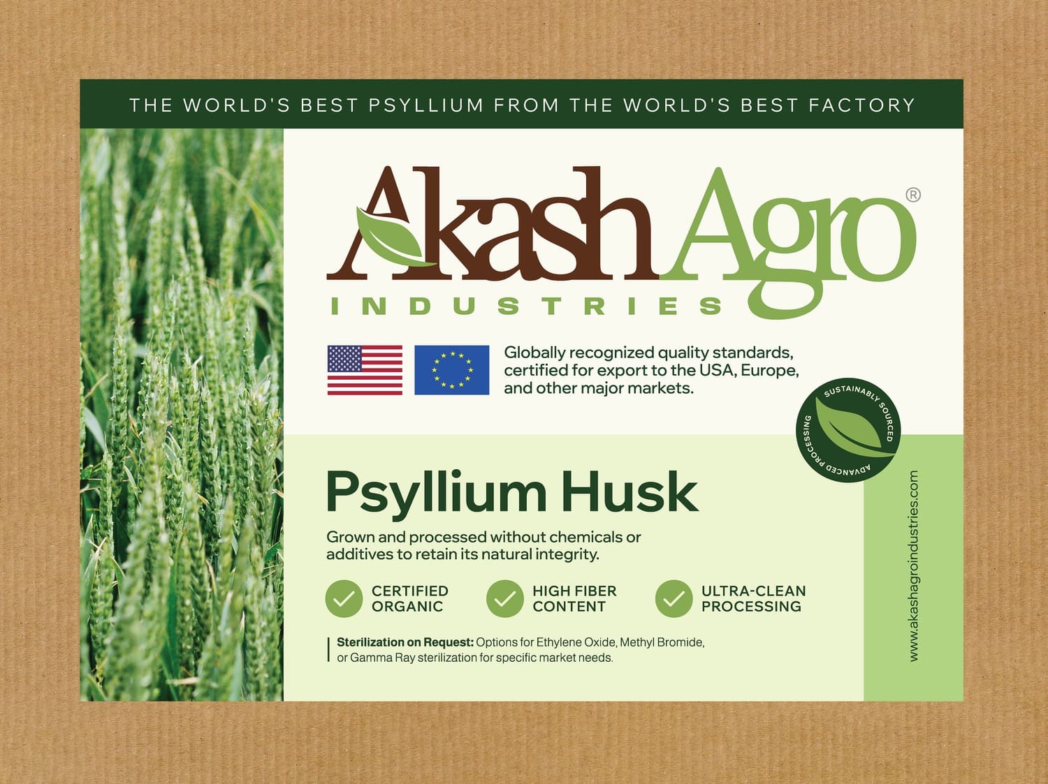 Packaging Label Design | Akash Agro Industries | Gujarat, India
