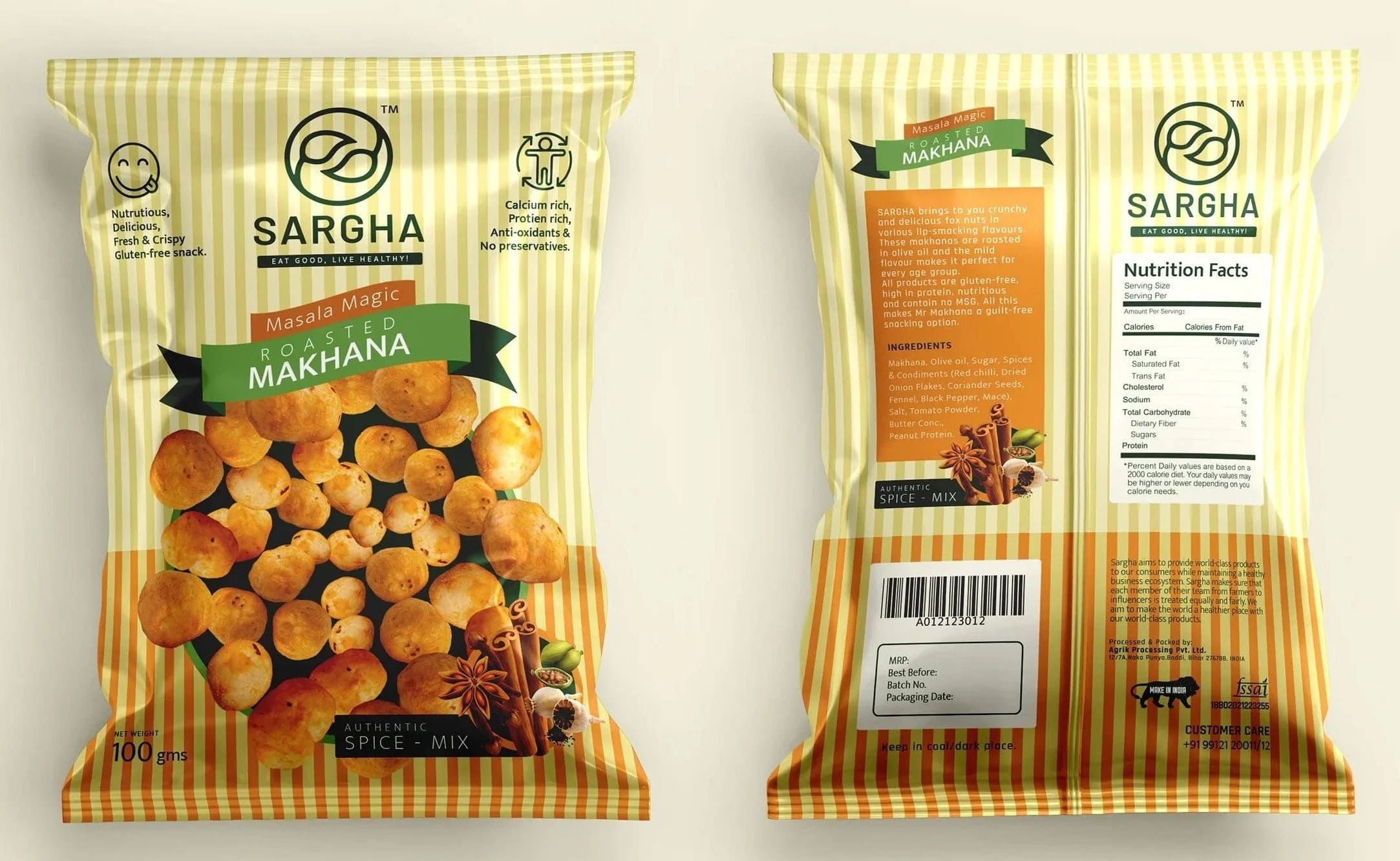 Packaging Design | Agrik Food Processing | Bihar, India