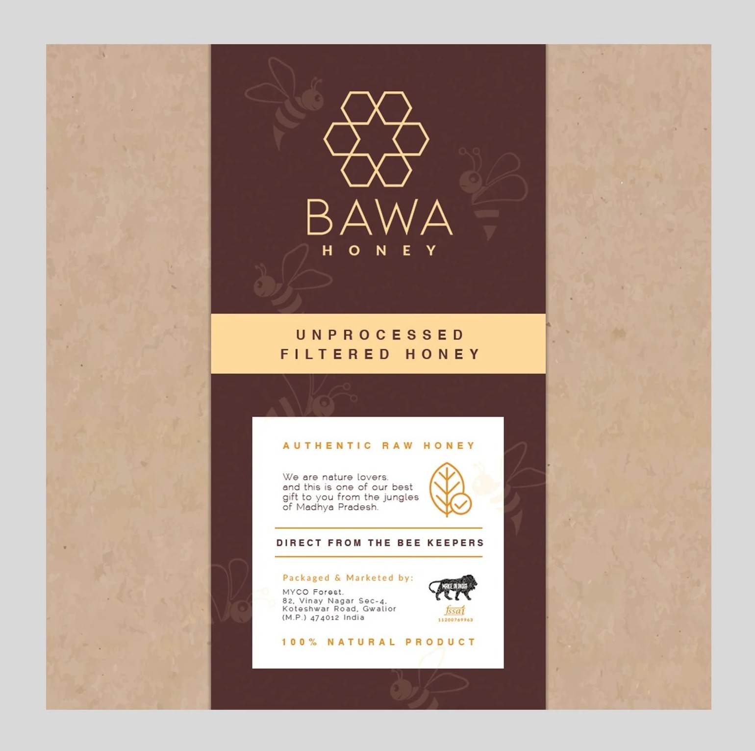 Packaging Design | Bawa Honey | Gwalior, India