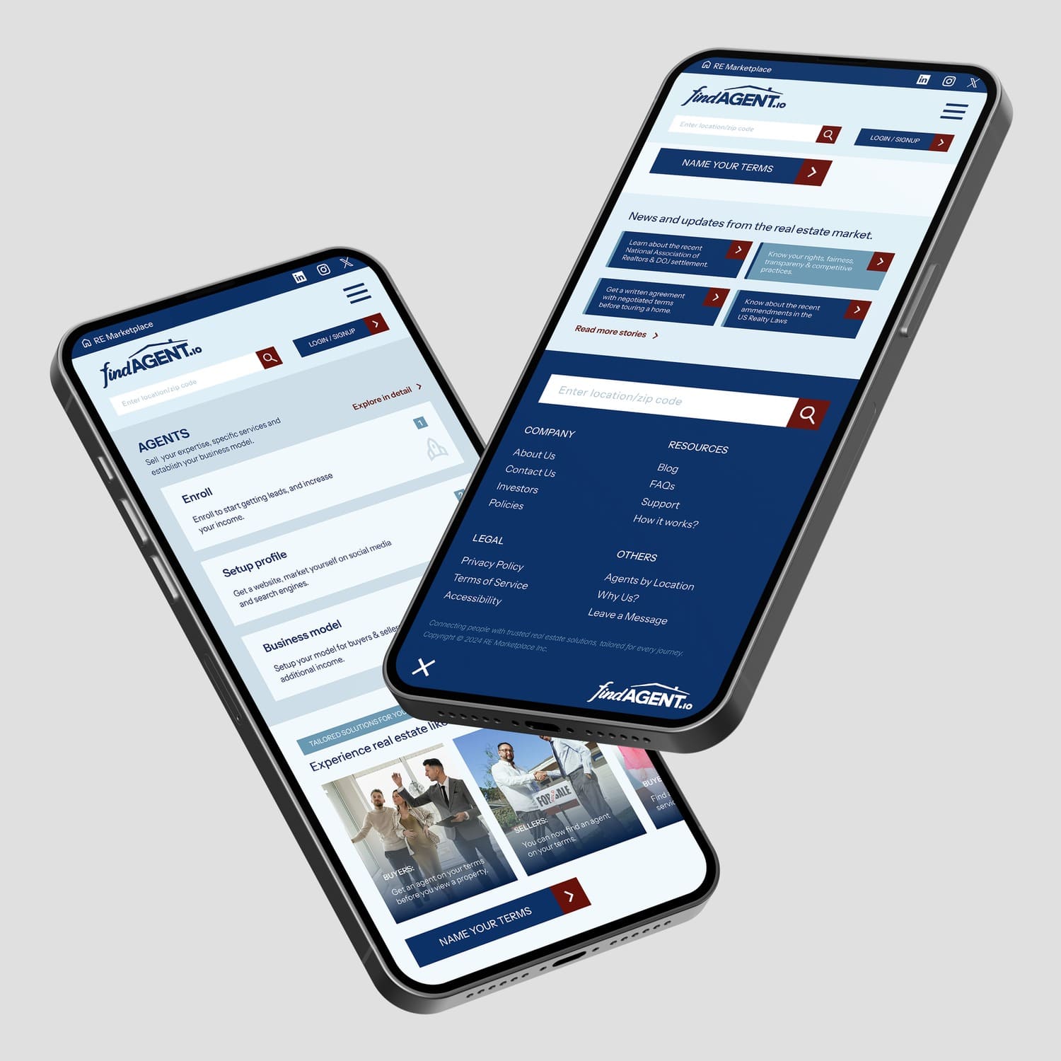 Website UX & UI Design | Find Agent | Texas, USA
