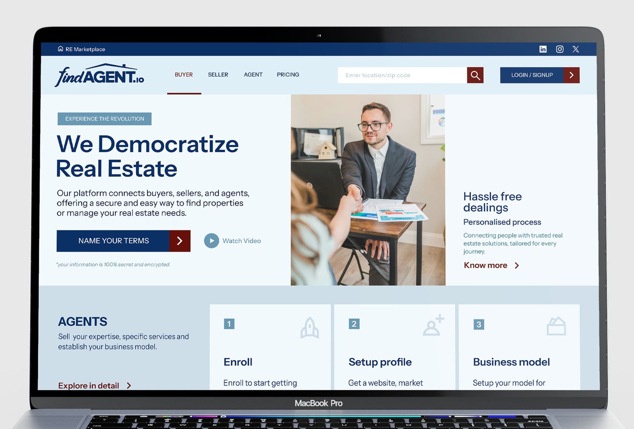 Website UX & UI Design | Find Agent | Texas, USA
