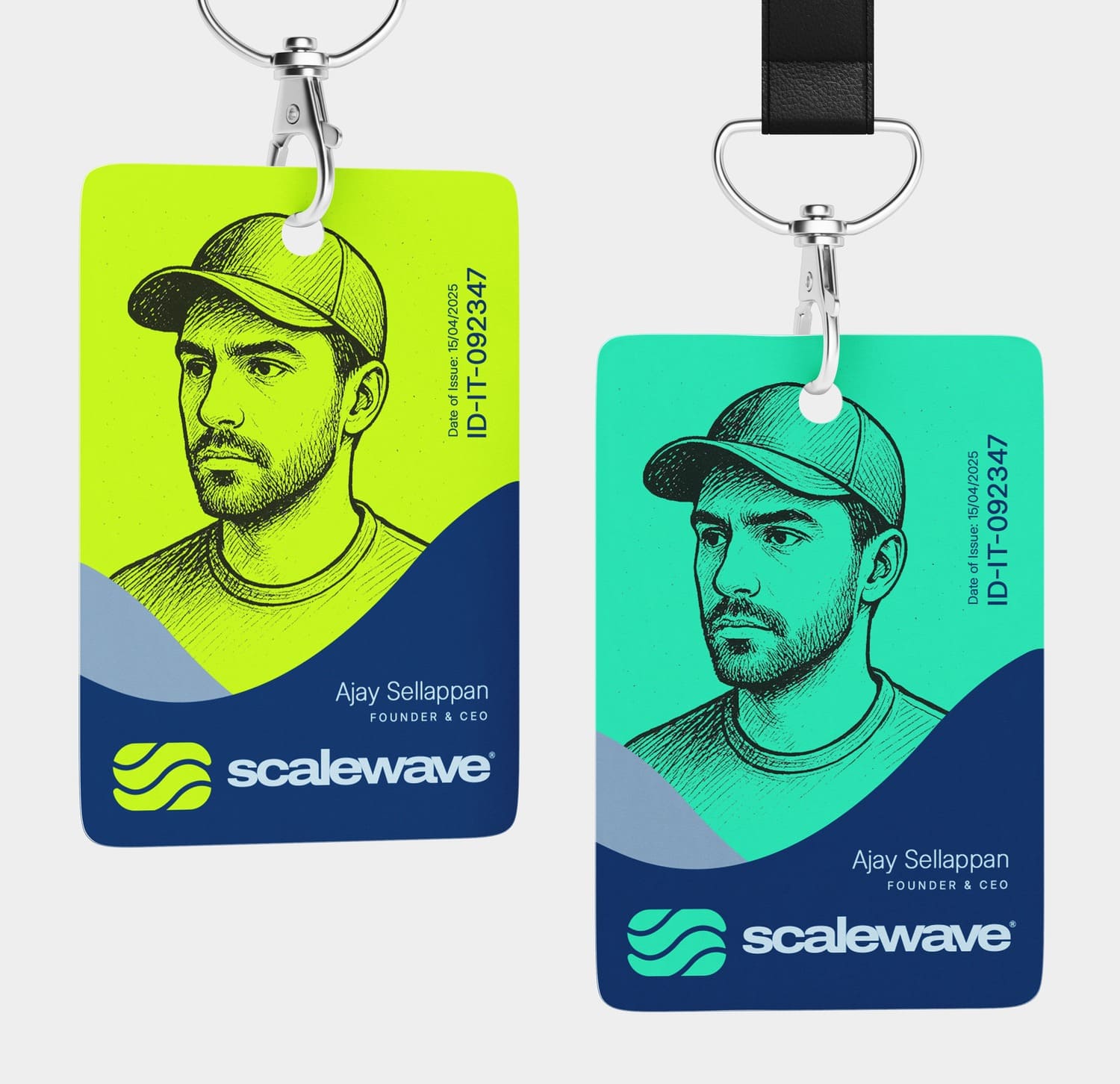 Company ID Card Design | Scalewave AI | Italy, Europe