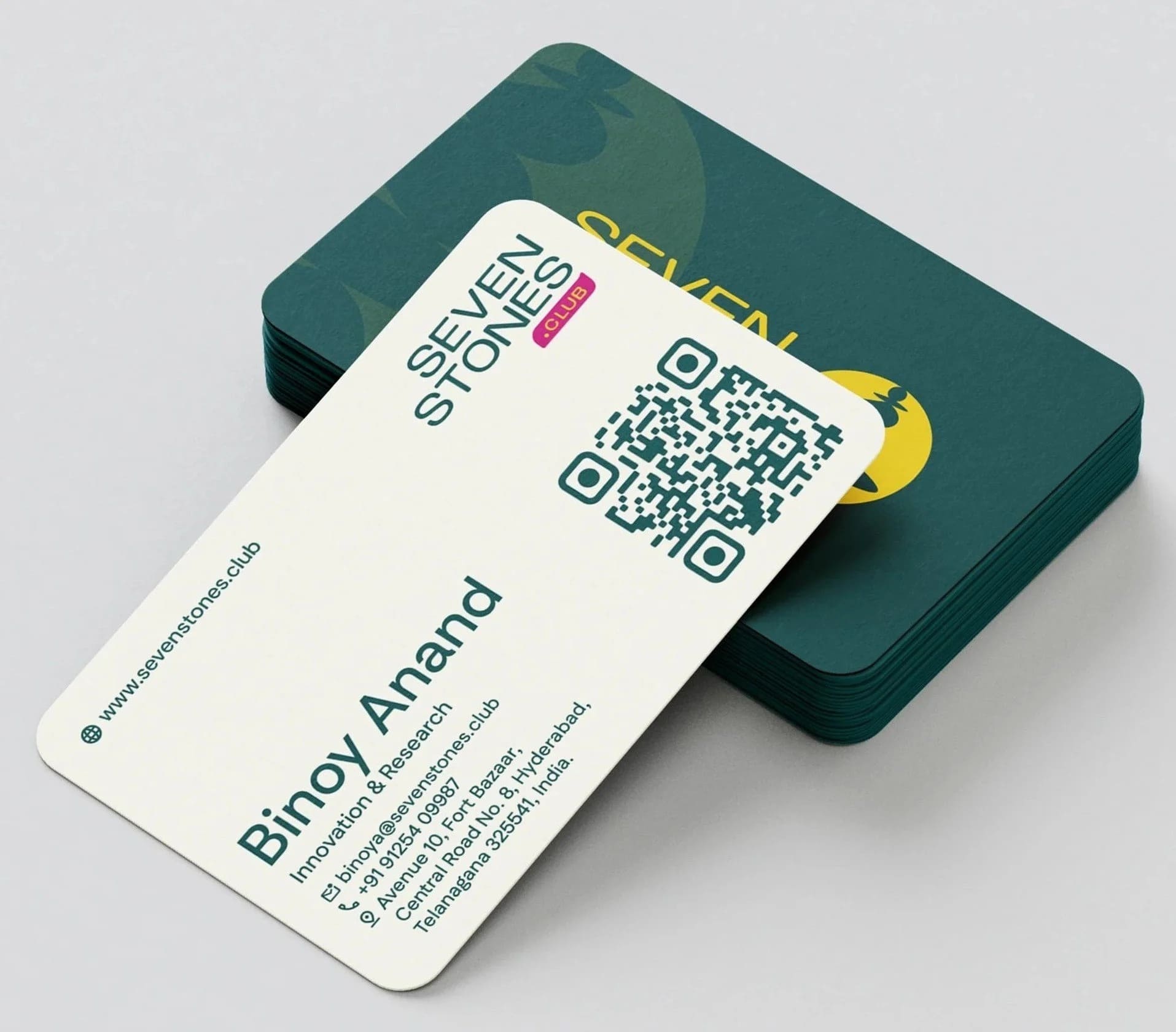 Visiting Card Design | Seven Stones Club | Hyderabad, India