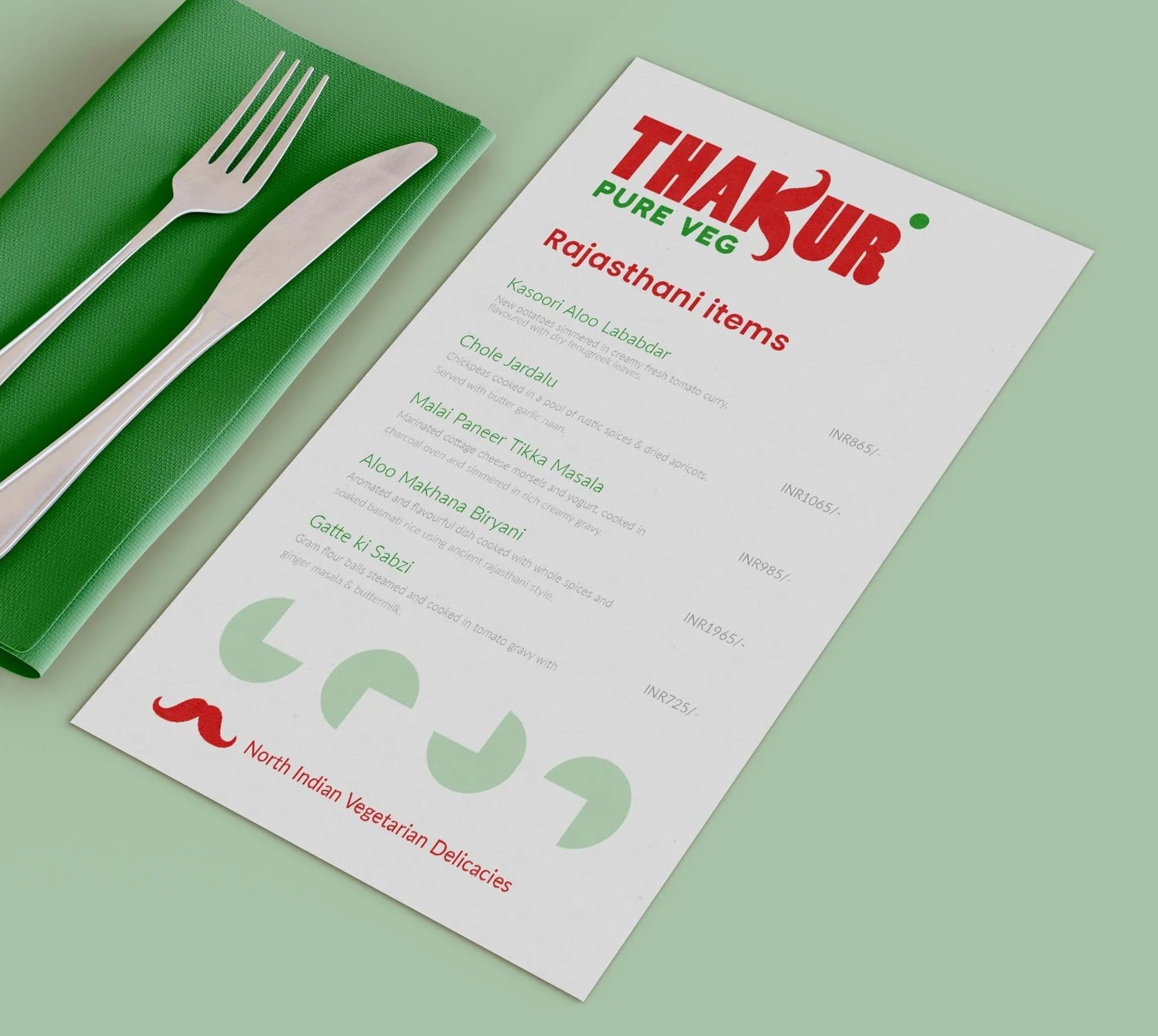 Menu Design | Thakur Restaurant | Mumbai, India