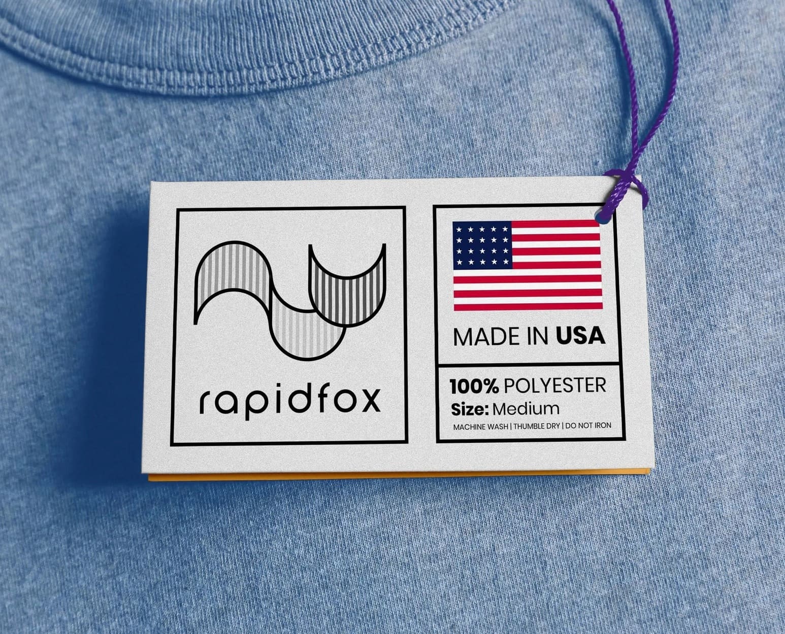 Garment Tag Design | Rapidfox Clothing | San Francisco, USA