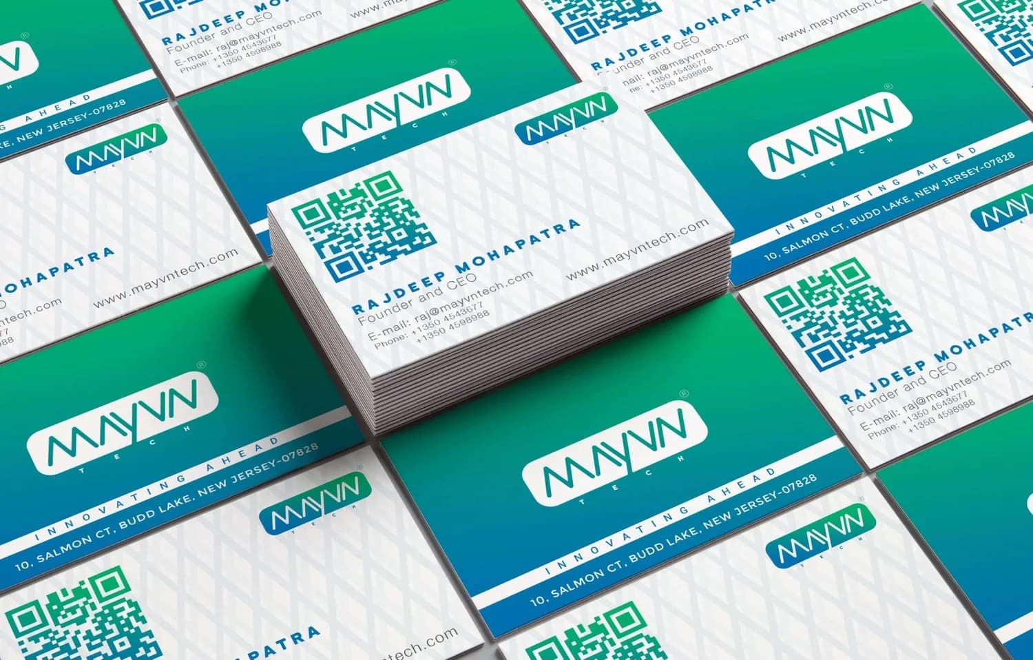 Business Card Design | Mayvn Tech | New Jersey, USA